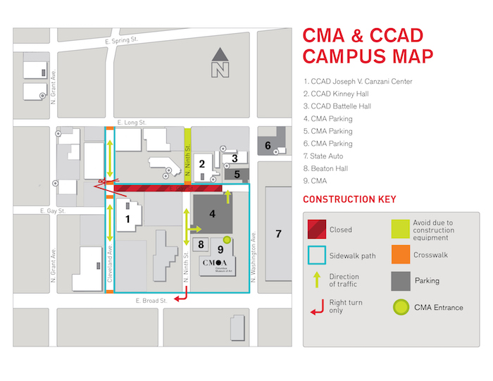CMA CCAD Creative Campus Map