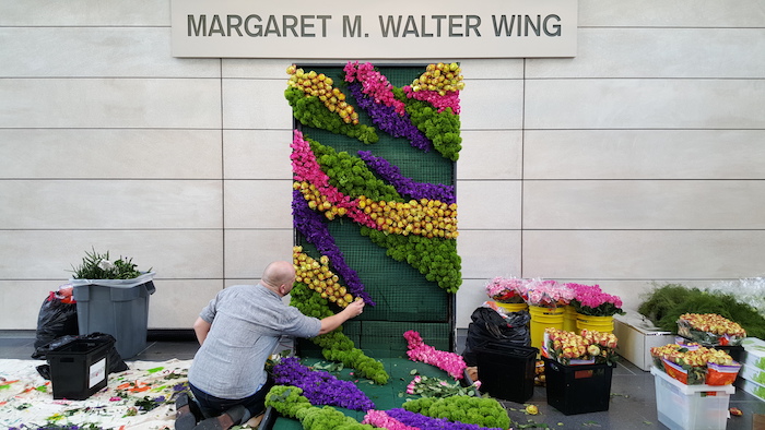 Scott Robertson designing for Art In Bloom at Columbus Museum of Art