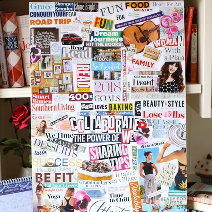 Creating My FIRST Vision Board (2021)  Collaging for New Year goals! 