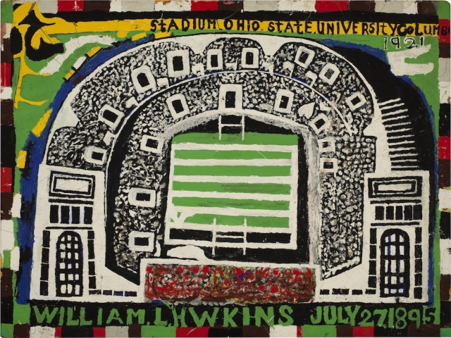 Ohio State University Stadium #1, 1983, by William Hawkins. Columbus Museum of Art, Museum Purchase. Courtesy Ricco/Maresca Gallery New York