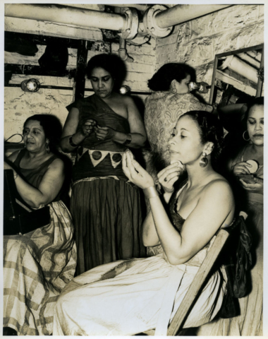 Lucy Ashjian, Untitled (Savoy Dressing Room), (detail) 1937-42. Gelatin silver print. Columbus Museum of Art, Ohio. Photo League Collection, gift of Gregor Ashjian Preston.