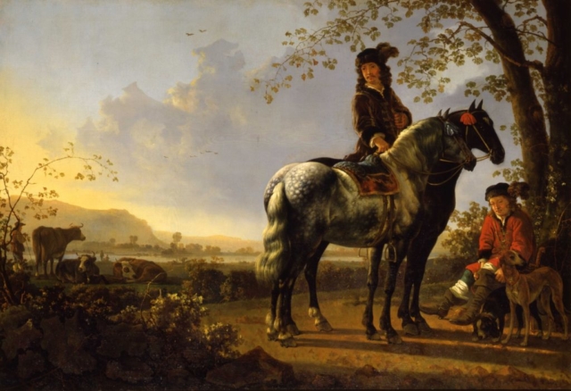 Aelbert Cuyp, Horsemen Resing in a Landscape, Collection of the Dordrecht Museum, purchased with support of Vereniging Rembrandt 1978.