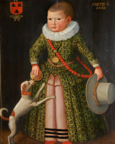 Unidentified Dutch Artist, Portrait of Rochus Ress, as a three-year-old boy, 1622. Collection of Huis Van Gijn, Dordrecht