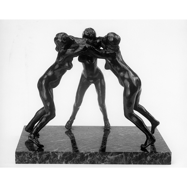 Auguste Rodin, Three Faunesses modeled before 1896; Musée Rodin cast, cast number unknown, 1959 Bronze; Georges Rudier Foundry Lent by the Iris & B. Gerald Cantor Foundation