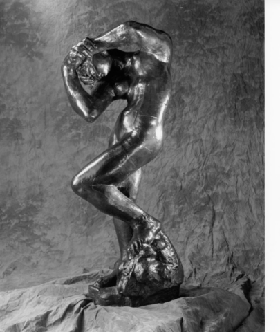 Auguste Rodin, Meditation (with Arms) modeled about 1880, enlarged about 1896; Musée Rodin cast 8, 1979 Bronze; Coubertin Foundry Lent by Iris Cantor