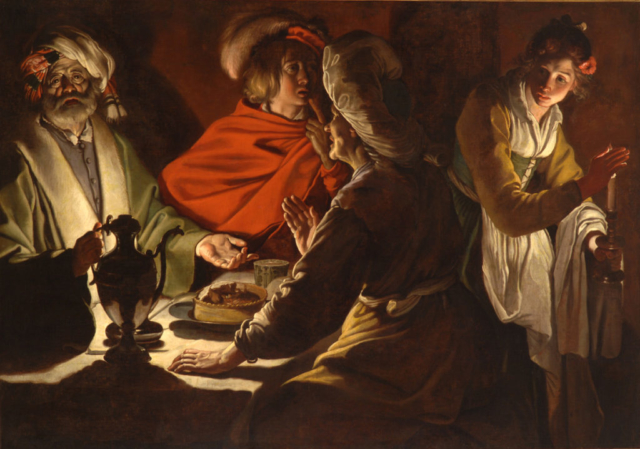 Gerrit van Deurs, Figures Round a Table by Candlelight, c. 1663-1664