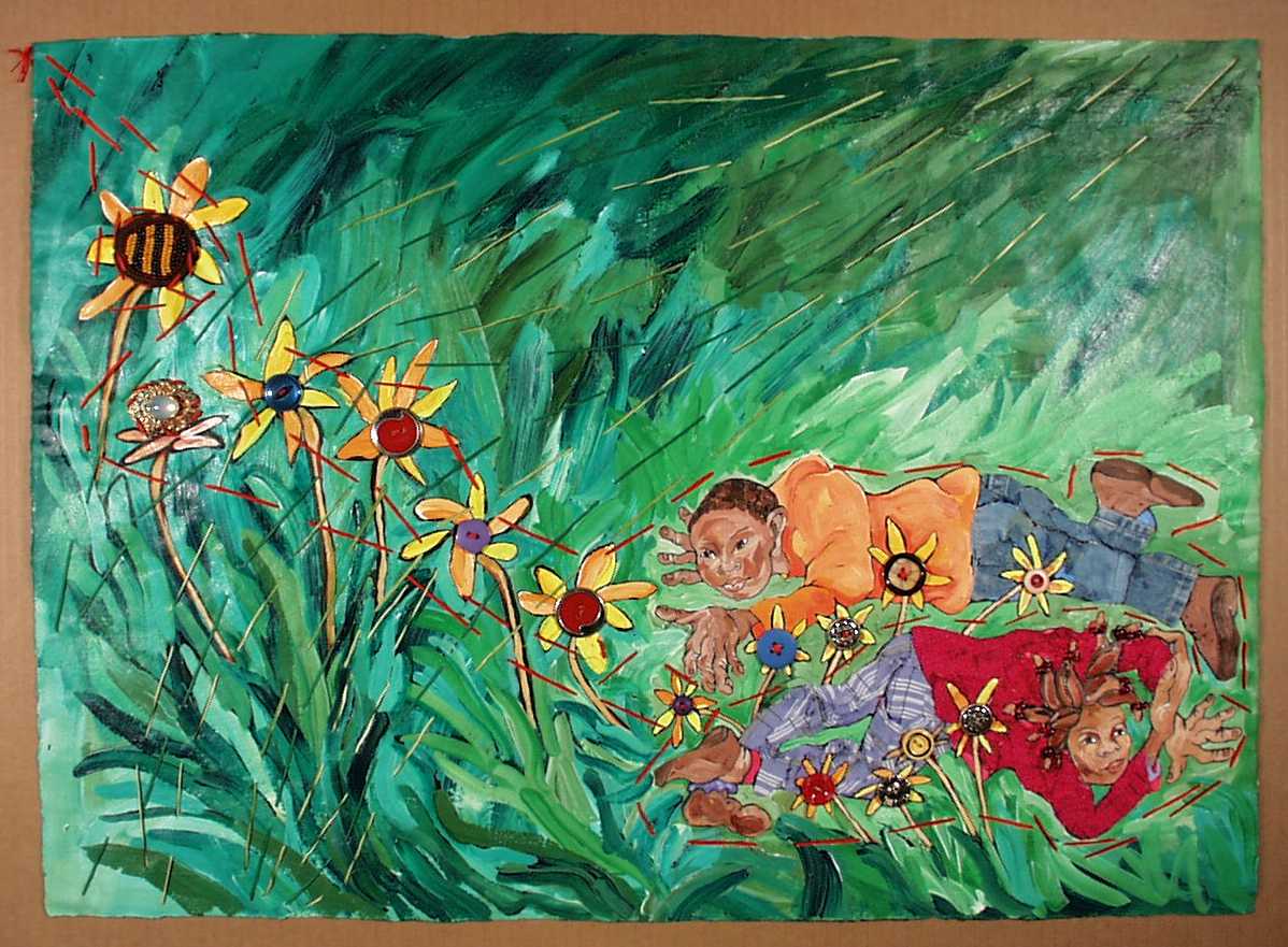 Amina Robinson, To Be A Drum [Mat and Martha Lying in the Flowers], 1998