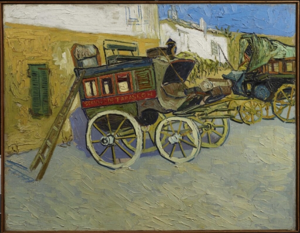 Vincent van Gogh (Dutch, 1853–1890), Tarascon Stagecoach, 1888. Oil on canvas, 28 1⁄8 × 36 7/16 in. The Henry and Rose Pearlman Foundation, on loan since 1976 to the Princeton University Art Museum, L.1988.62.11. Photo: Bruce White.