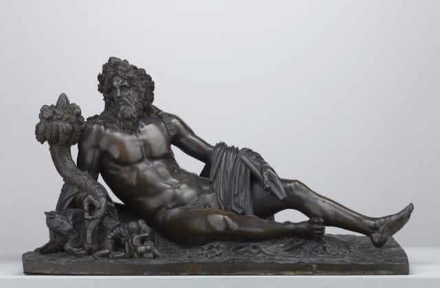 Tiber, 17th C. Bronze casting after Roman sculpture after Greek original. Staatliche Kunstsammlungen Dresden, Gemäldegalerie Alte Meister