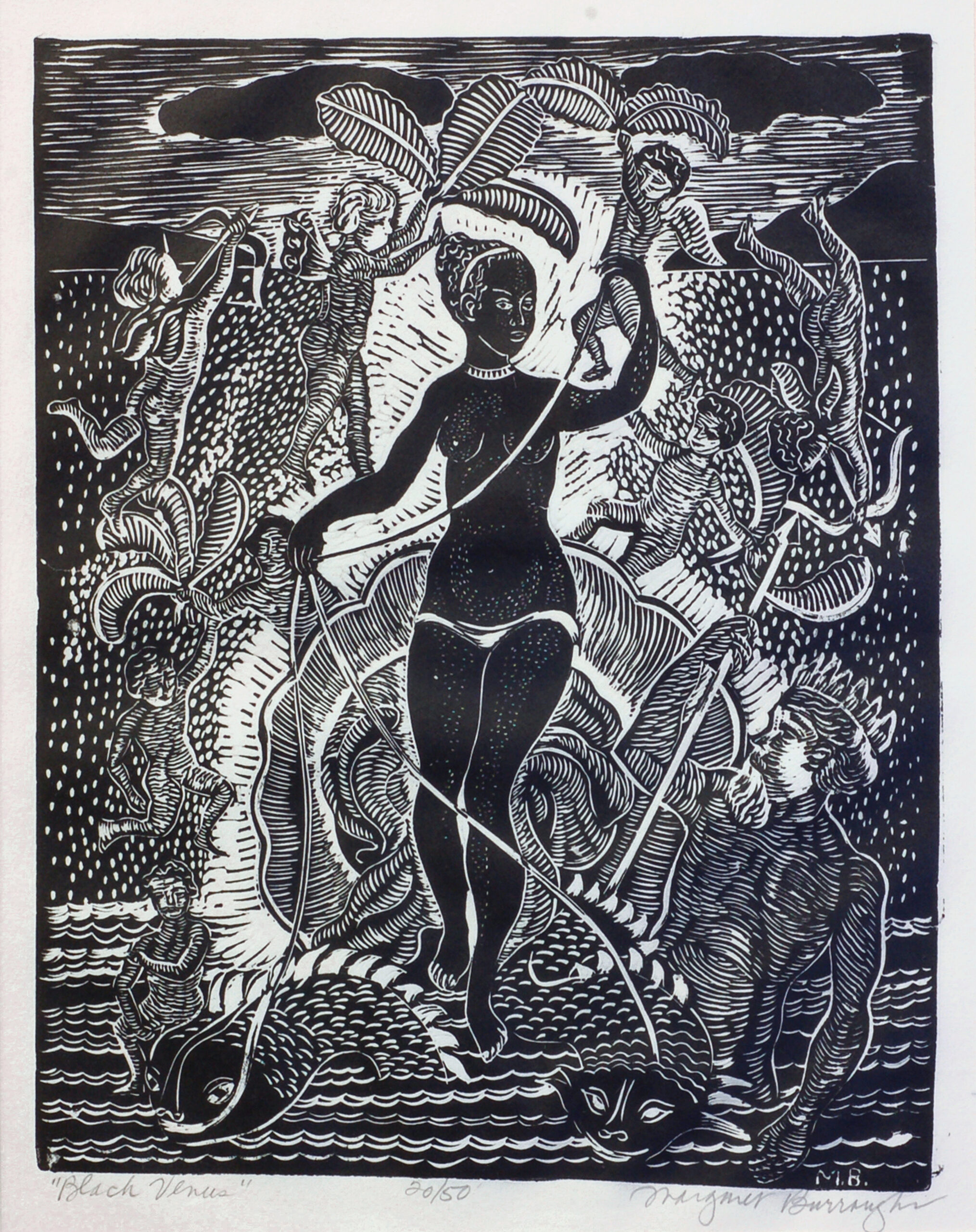 Margaret Burroughs, Black Venus, 1957. Woodcut