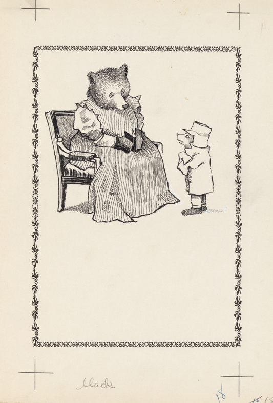 Maurice Sendak, Little Bear, 1957, ink on paper, 11 x 8 ½” © The Maurice Sendak Foundation