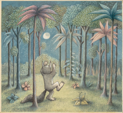 Maurice Sendak, Where the Wild Things Are, 1963, tempera on paper, 9 ¾ x 11” © The Maurice Sendak Foundation