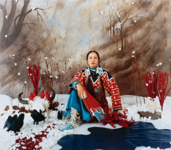 Wendy Red Star, Winter—Four Seasons, 2006. Archival pigment print on sunset fiber rag, 23 x 26 in. (58.4 x 66 cm). The Newark Museum, Gift of Loren G. Lipson, M.D., 2016 2016.46.1.3 © Wendy Red Star