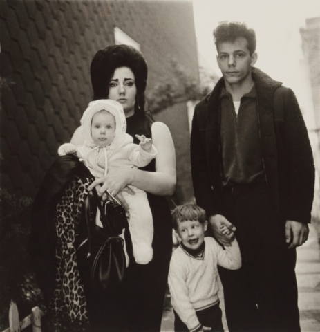 Diane Arbus, A Young Brooklyn Family Going For a Sunday Outing. 1966 (printed 1973 by Neil Selkirk). Gelatin silver print. Gift of the Tim Tarrier Family, In Loving Memory of Libby Tarrier