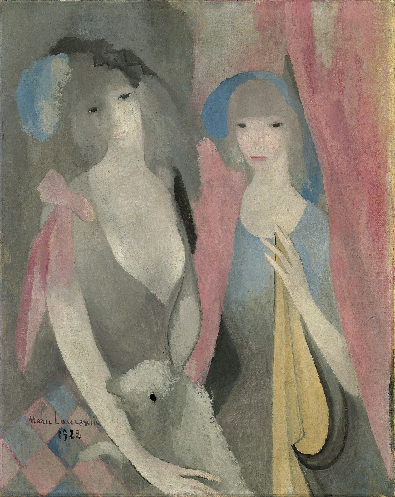 Marie Laurencin, The Shepherdesses (Les bergères), 1922. Oil on canvas. Private Collection. © Fondation Foujita / Artists Rights Society (ARS), New York / ADAGP, Paris 2023