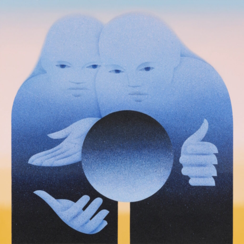 Robin F. Williams, Out Lookers, 2021. Oil and acrylic on canvas. On loan from The Scantland Collection. Courtesy of the artist and P·P·O·W, New York