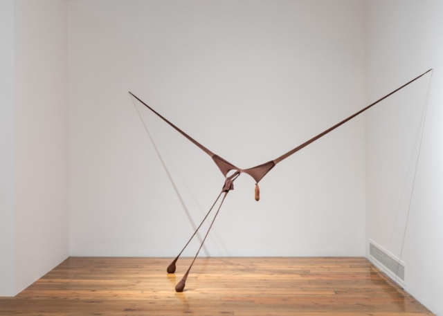 Senga Nengudi, R.S.V.P. X, 1976/refabricated 2014, exhibition copy. Nylon, sand, rose petals. Hirshhorn Museum and Sculpture Garden, Joseph H. Hirshhorn Purchase Fund, 2016. Photo: Mario Gallucci.