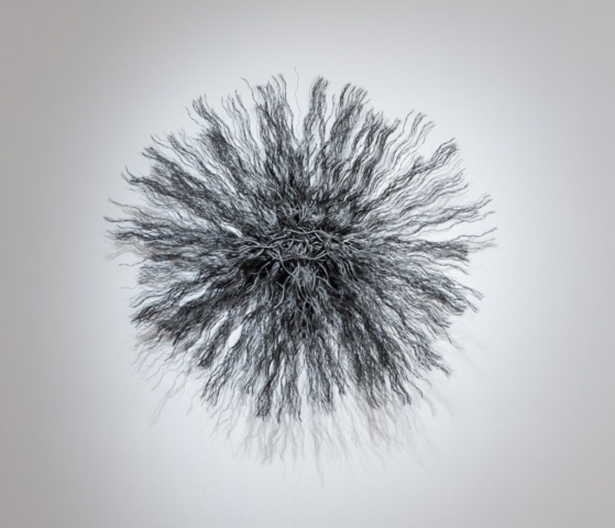 Maren Hassinger, Splintered Starburst (On Dangerous Ground), 1981/2024. Wire rope, steel armature. Courtesy the artist and Susan Inglett Gallery, New York. Photo: Mario Gallucci.