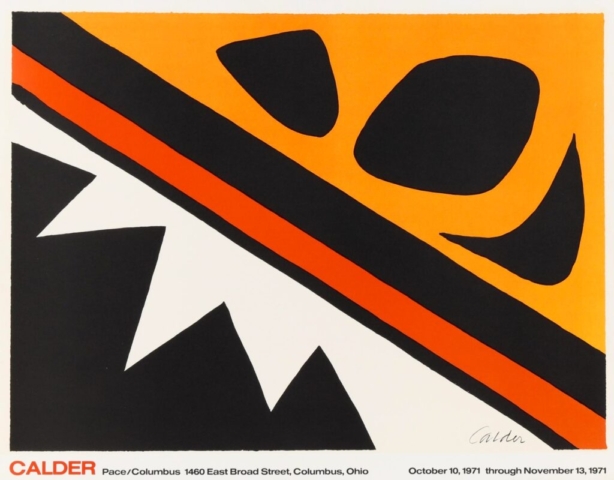 Unidentified Artist, Calder at Pace/Columbus, 1971. Poster. Gift of Ralph and Jan Rosenfield.