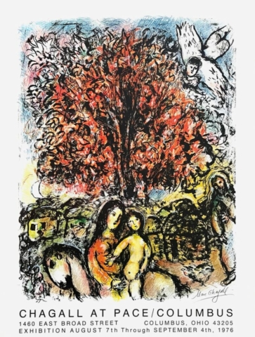 Unidentified Artist, Chagall at Pace/Columbus August 7–September 4, 1976. Poster. Gift of Ralph and Jan Rosenfield.