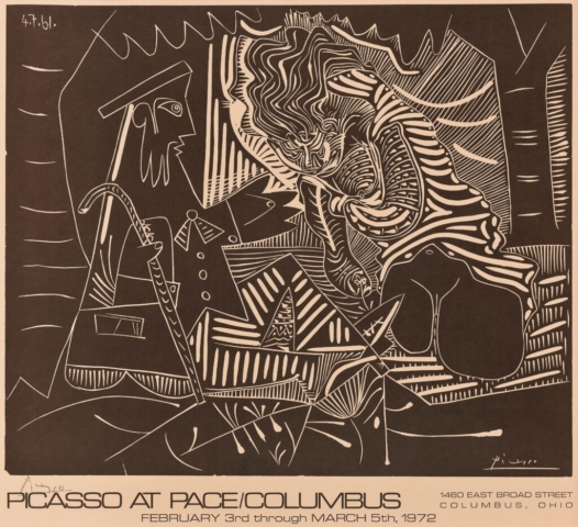 Unidentified Artist, Picasso at Pace/Columbus February 3–March 5, 1972. Poster. Gift of Ralph and Jan Rosenfield.