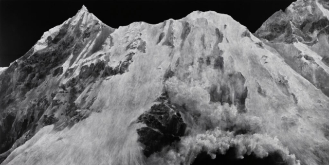 Tacita Dean, The Montafon Letter, 2017. Chalk on blackboard, 144 × 288 in. (365.8 × 731.5 cm). Glenstone Museum, Potomac, Maryland. Image courtesy of the artist, Frith Street Gallery, London, and Marian Goodman Gallery, New York/Paris/Los Angeles. © Tacita Dean. Photo: Fredrik Nilsen