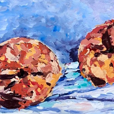 Maureen E Clark - Peach Still Life 3